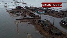 Затопленное село в Курганской области сняли с коптера