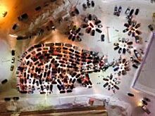 Пермские водители составили фигуру мишки из автомобилей