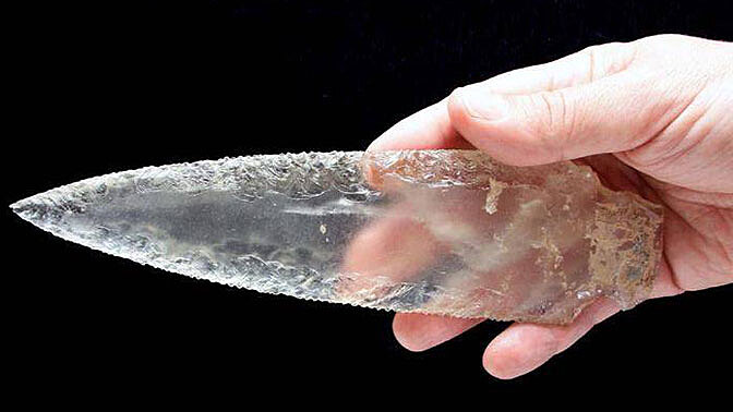 Найдено хрустальное оружие возрастом 5,5 тысяч лет