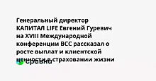 Генеральный директор КАПИТАЛ LIFE Евгений Гуревич на XVIII Международной конференции ВСС рассказал о росте выплат и клиентской ценности в страховании жизни