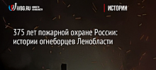 375 лет пожарной охране России: истории огнеборцев Ленобласти