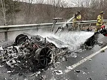 Для тушения горящей Tesla Model S потребовалось 45 тысяч литров воды