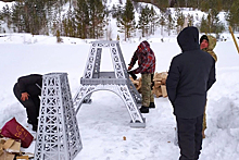 Российские дайверы погрузят пятиметровую Эйфелеву башню на дно озера