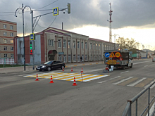 На дорогах Курской области начали наносить разметку