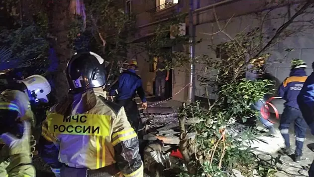 In Sochi, the balcony of a residential building collapsed