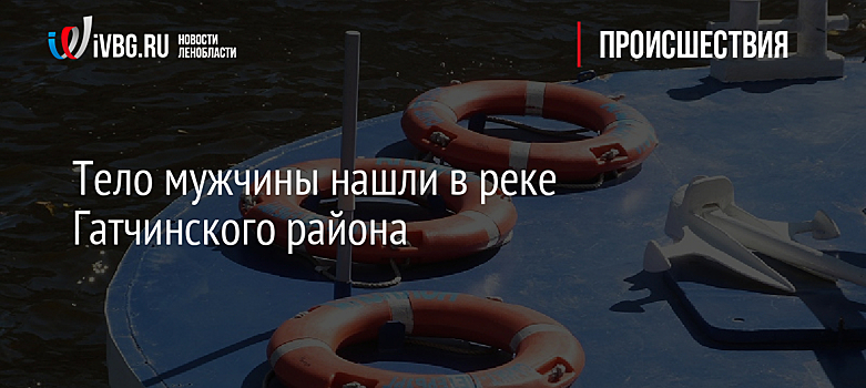 Тело мужчины нашли в реке Гатчинского района