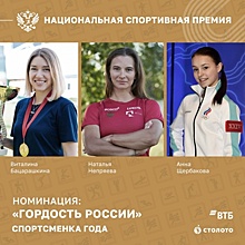 Виталина Бацарашкина стала финалисткой Национальной спортивной премии