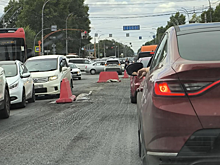Серьезная пробка образовалась в центре Кемерова после ДТП