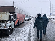 Военно-Грузинскую дорогу полностью закрыли для машин из-за непогоды