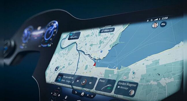 Mercedes-Benz презентовал новую мультимедийную систему MBUX с гигантским экраном 56 дюймов
