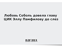 Любовь Соболь довела главу ЦИК Эллу Памфилову до слез