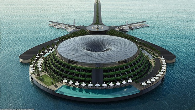 Как будет выглядеть плавучий пятизвездочный экоотель — его спустят на воду в 2025-м