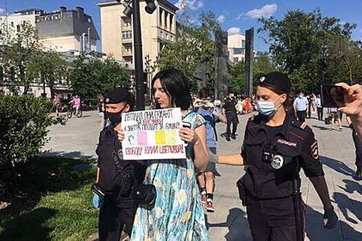 Число задержанных сторонников обвиненной за рисунки с вагинами художницы выросло