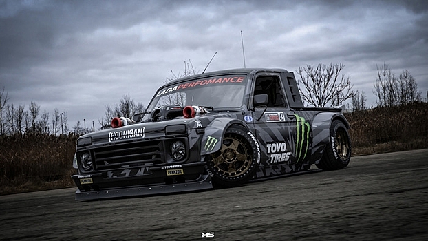 В Таганроге придумали «Ниву» в стиле дрифт-каров Кена Блока