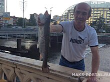 В Сочи рыбаку повезло с уловом: серебристая форель, 1,5 кг