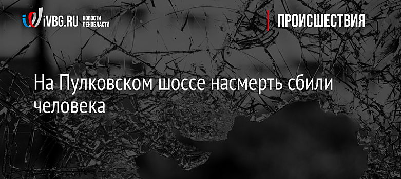 На Пулковском шоссе насмерть сбили человека
