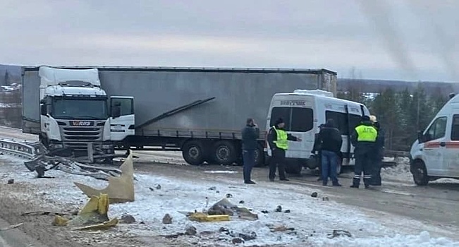 Ребенок пострадал в столкновении микроавтобуса с фурой под Арзамасом