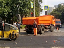 В Пушкине ремонтируют дороги ко Дню города