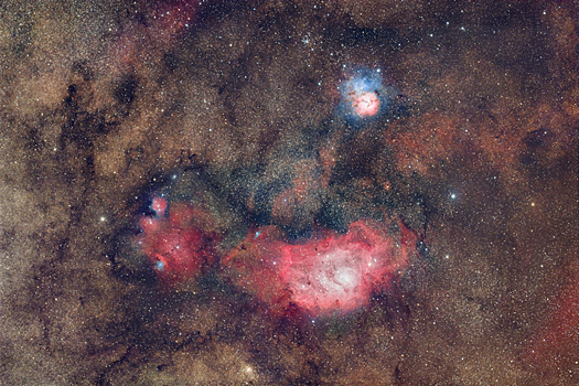 Древнюю «Лагуну» в ночном небе запечатлел новосибирский астрофотограф