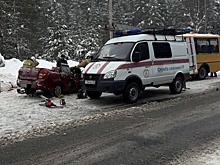 Человек погиб в ДТП со школьным автобусом в Удмуртии