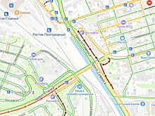 В Ростове рядом с ж/д вокзалом образовалась пробка из-за аварии с автобетоносмесителем