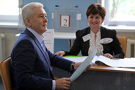 Собянин проголосовал на выборах президента