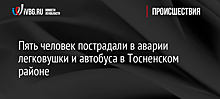 Пять человек пострадали при столкновении автобуса с иномаркой в Ленинградской области