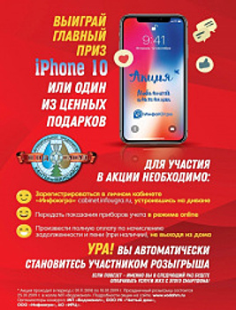 Хантымансийский «Водоканал» разыграет IPhone 10