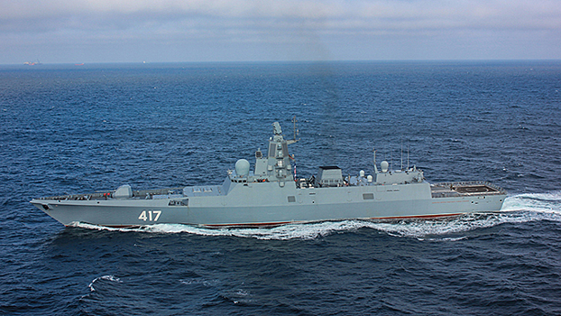 Новейший российский фрегат вышел в море на первые учения