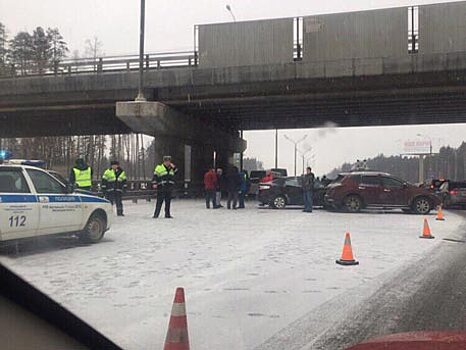 Крупное ДТП парализовало движение на трассе М-1 в МО