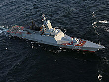 Корвет «Бойкий» выполнил артиллерийские стрельбы в море