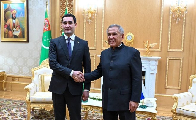 «Сердар Гурбангулыевич во всем поддерживает наши проекты»: Минниханов встретился с президентом Туркменистана