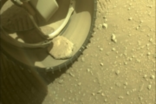 У марсохода «Персеверанс» в колесе застрял камень: фото