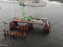 В Самарской области начали монтировать опоры Климовского моста