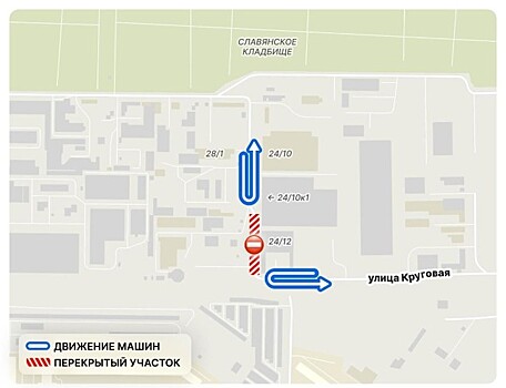 Участок улицы Круговой в Краснодаре перекрыли на три недели