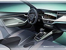 Skoda показала интерьер нового хэтчбека Scala