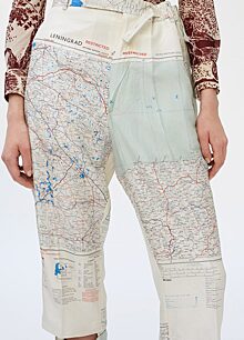 Карта Ленинграда на брюках Céline
