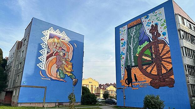 Ещё десять новых муралов появилось на фасадах зданий в Вологде