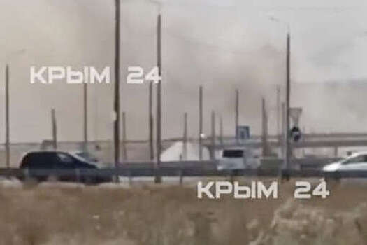 МЧС: в Крыму загорелся сухостой вдоль трассы Евпатория - Симферополь