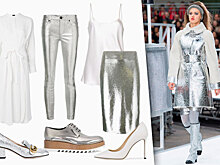 Сочетание сезона: 12 идей осенних образов в серебряном и белом оттенках