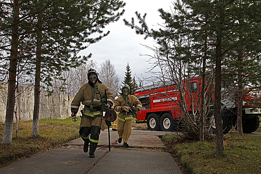 В Печоре прошла плановая тренировка внештатных пожарных команд