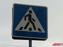 В Калининграде водитель «Лексуса» снес дорожный знак и вылетел на тротуар