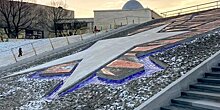 Мозаичное панно на территории Дворца пионеров на Воробьевых горах отреставрировали