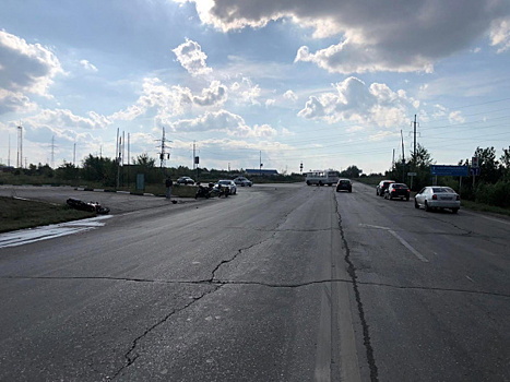 В Самарской области автобус ПАЗ сбил мотоцикл