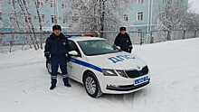 В Красноярском крае сотрудники ГИБДД помогли мужчине, который провалился под лед