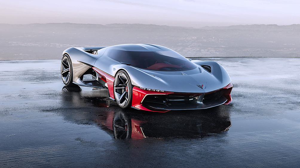Новый концепт-кар Corvette от калифорнийской студии GM сочетает радикальный двухцветный дизайн с инновационной аэродинамикой, включая воздушные туннели и выдвижной спойлер. Интерьер выполнен в стиле истребителя с фиксированными гоночными креслами и проекционным дисплеем дополненной реальности вместо традиционных экранов. При длине 4,6 метра и колесной базе 2,77 метра концепт использует уникальную Т-образную батарею для низкой посадки. Хотя серийное производство в обозримой перспективе не планируется, прототип демонстрирует лишь вектор развития дизайна Corvette.
