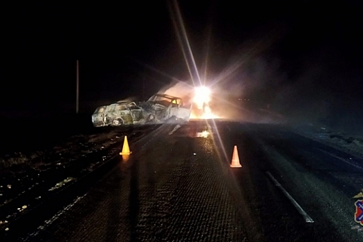 Два человека погибли в сгоревших машинах под Волгоградом