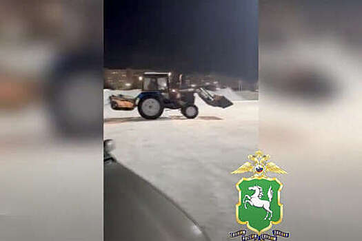 Полиция Томска оштрафовала дворника за игру в догонялки с трактором