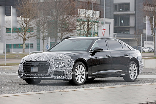 Обновленный Audi A6 2023 года с подтяжкой лица замаскировали, чтобы найти отличия