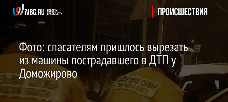 Фото: спасателям пришлось вырезать из машины пострадавшего в ДТП у Доможирово